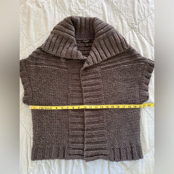 Vintage Y2K Nine West Open Front Chunky Knit Charcoal Gray Cardigan Size Medium - Picture 5 of 9